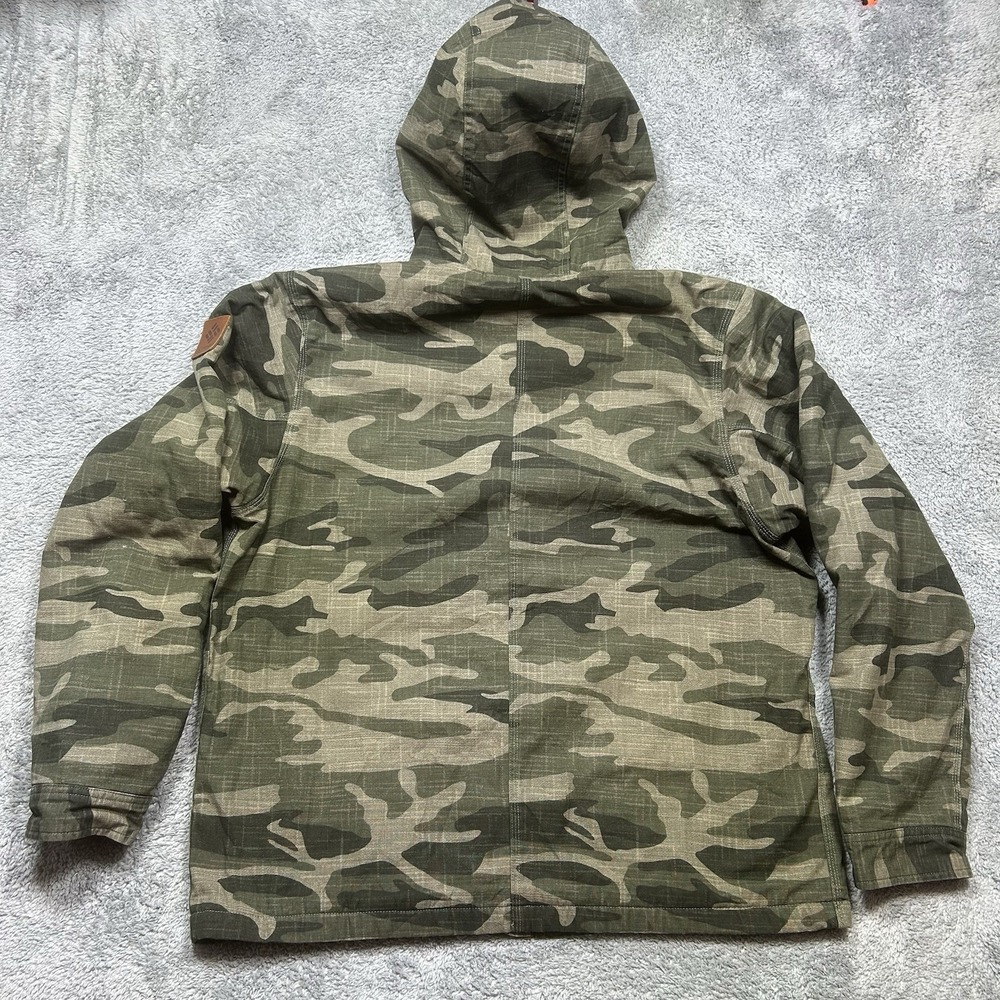 Columbia Loma Vista Hooded Jacket Mens L‎ Camo Camouflage Hunting *TINY HOLES - Picture 2 of 16